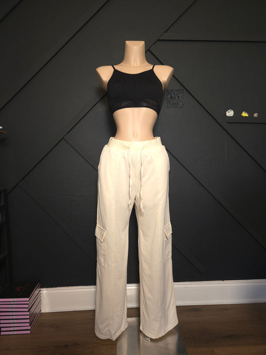 Beige Cargo sweats